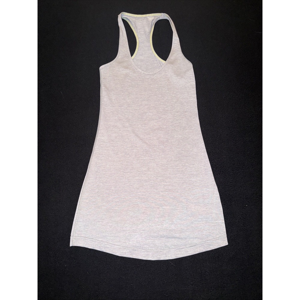 Lululemon Tank Top Heathered‎ Light Grey Racerback Women's Size 2